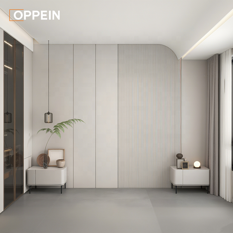 OPPEIN Modern White French Style Full Bedroom Furniture Set with Queen Size Bed for Girls