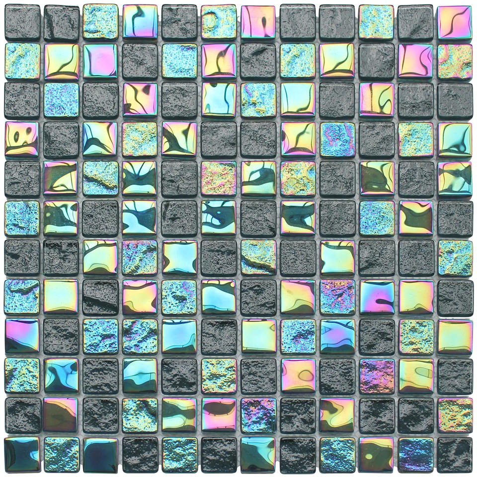 Foshan Colourful 300x300mm Blue Glass Outdoor Swimming Pool Mosaic Tile Modern Parquet Design Graphic Solution Capable