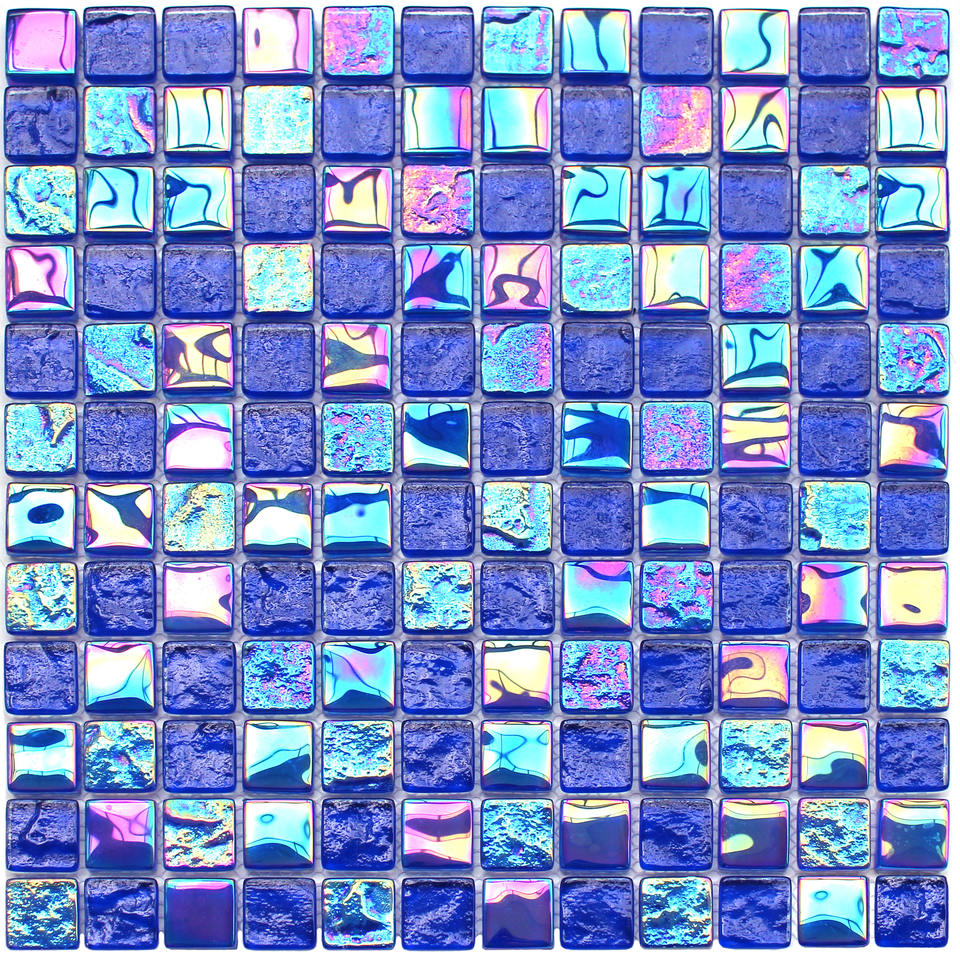 Foshan Colourful 300x300mm Blue Glass Outdoor Swimming Pool Mosaic Tile Modern Parquet Design Graphic Solution Capable