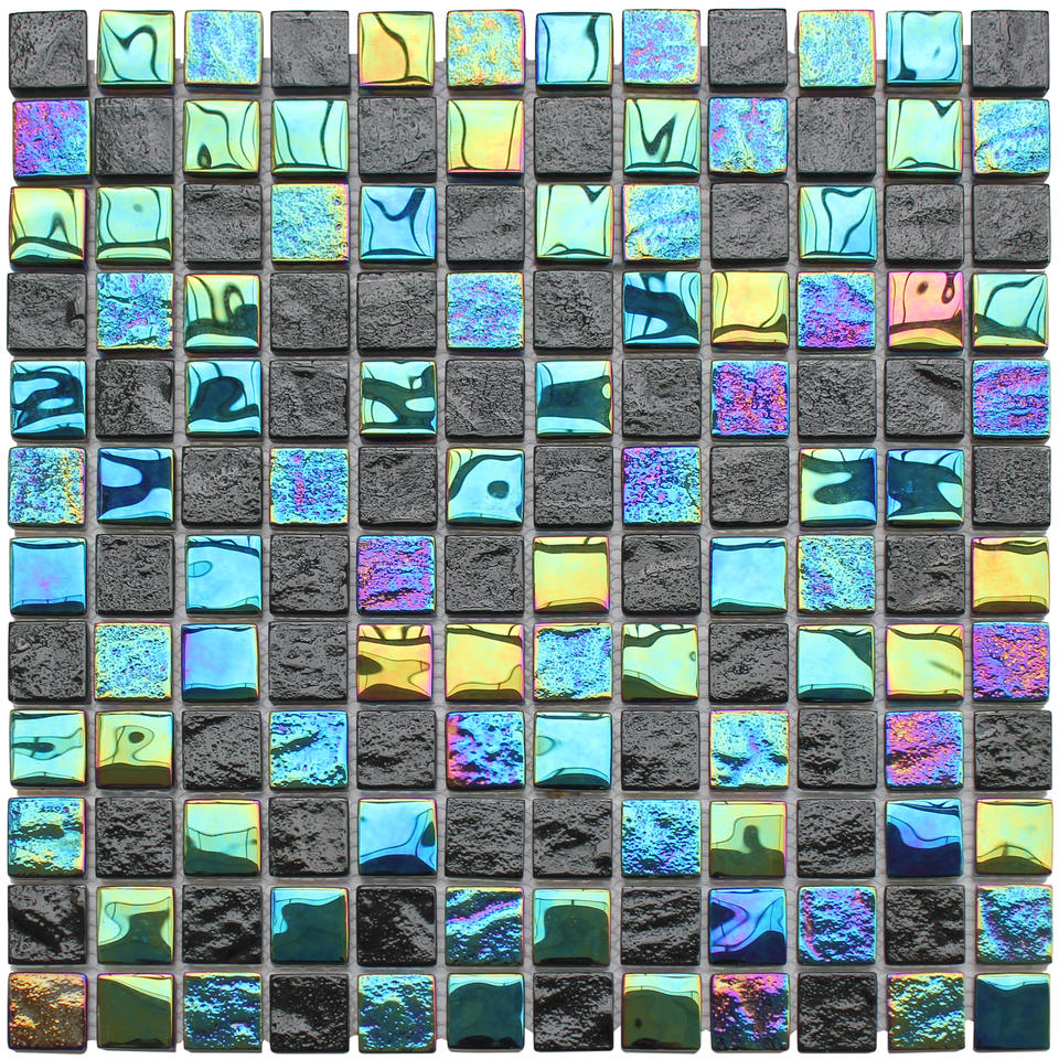 Foshan Colourful 300x300mm Blue Glass Outdoor Swimming Pool Mosaic Tile Modern Parquet Design Graphic Solution Capable