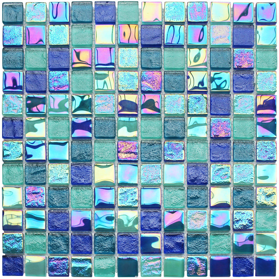 Foshan Colourful 300x300mm Blue Glass Outdoor Swimming Pool Mosaic Tile Modern Parquet Design Graphic Solution Capable