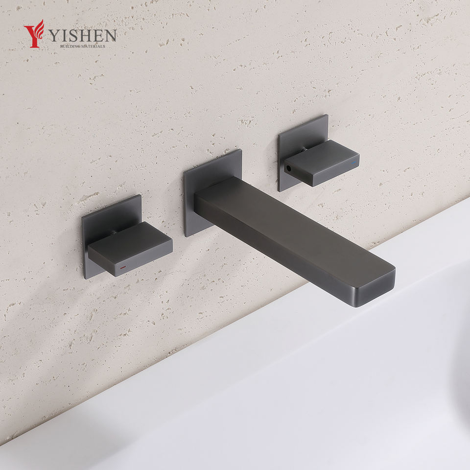 Low Price 59 Brass Bathroom Basin Faucets Wall Mount Sink Faucet with Explosion-Proof Feature for Villas Use