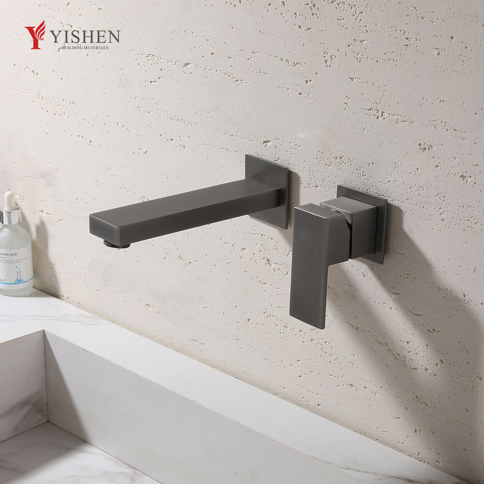 Low Price 59 Brass Bathroom Basin Faucets Wall Mount Sink Faucet with Explosion-Proof Feature for Villas Use