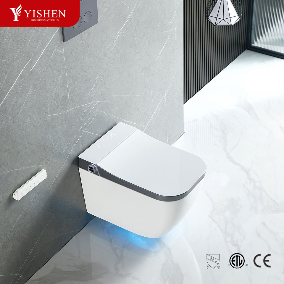 Factory Price Bathroom WC Smart Electric Toilet Multi-Function Cleaning with Intelligent Elongated Bowl Remote Control