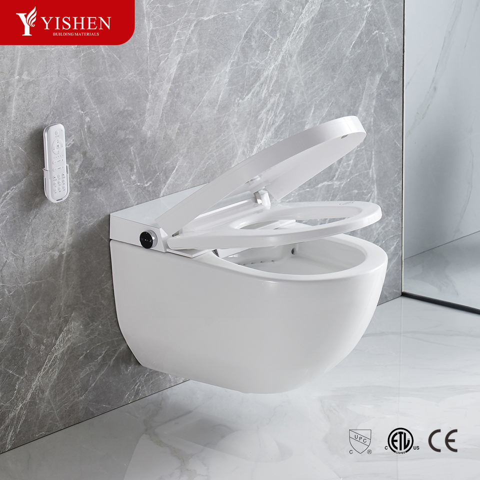 High Quality Smart Toilet Bowl Bathroom Wall-Mounted Rimless Ceramic with Electric Intelligent Automatic WC Wall-Hung Design