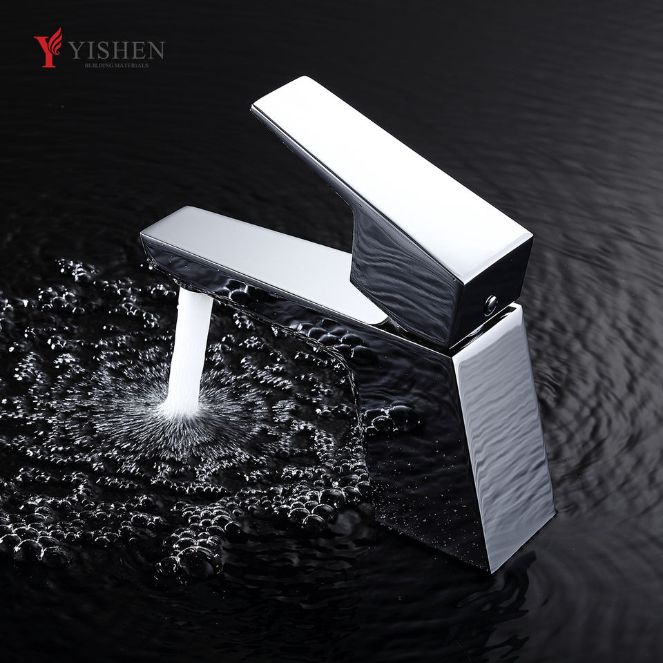 Modern Single Hole Mount 59 Brass Lavatory Water Tap Single Handle Basin Faucet for Villa Hotel Bathroom Sinks Traditional