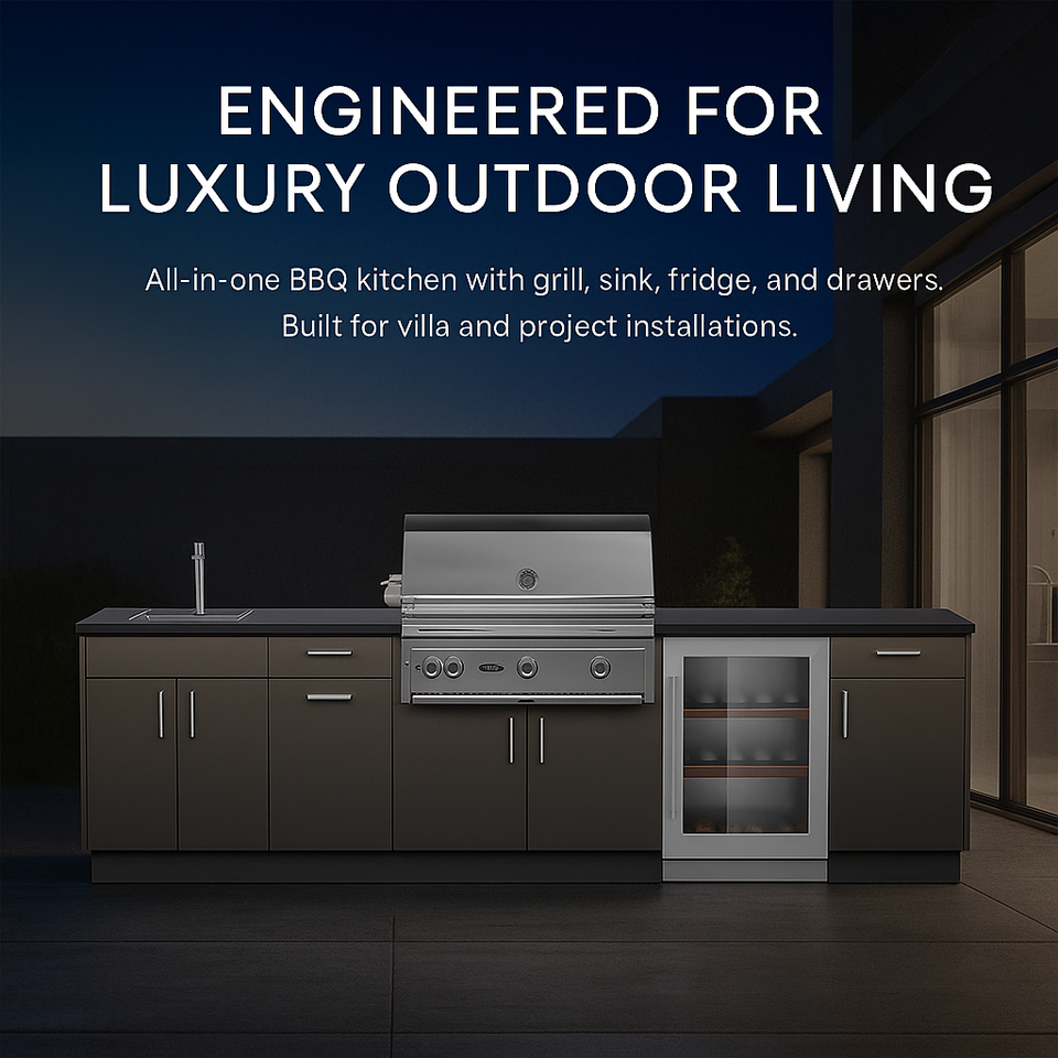 Modern Bbq Outdoor Kitchen Cabinets Stainless Steel Kitchen Sink Cabinet Complete Kitchen Set With Built in Fridge