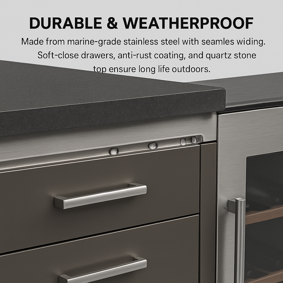 Modern Bbq Outdoor Kitchen Cabinets Stainless Steel Kitchen Sink Cabinet Complete Kitchen Set With Built in Fridge