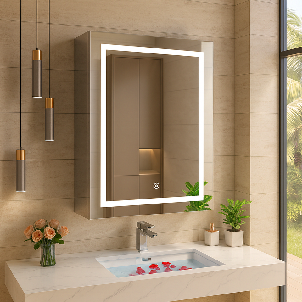 Project Mirror Cabinet Wholesale Led Mirror Cabinet Wall-Mounted Medicine Cabinet Stainless Steel Mirror Cabinet for Bathroom