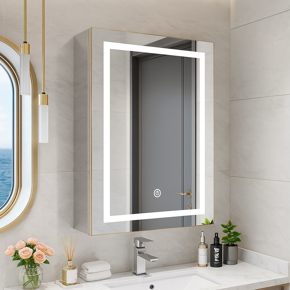 Project Mirror Cabinet Wholesale Led Mirror Cabinet Wall-Mounted Medicine Cabinet Stainless Steel Mirror Cabinet for Bathroom