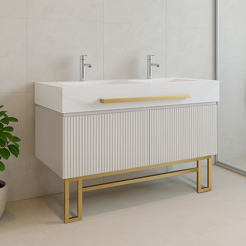 Floor Standing Bathroom Vanities Apartment Project Vanity Supplier Double Sink Luxury Bathroom Vanity With Sink Modern