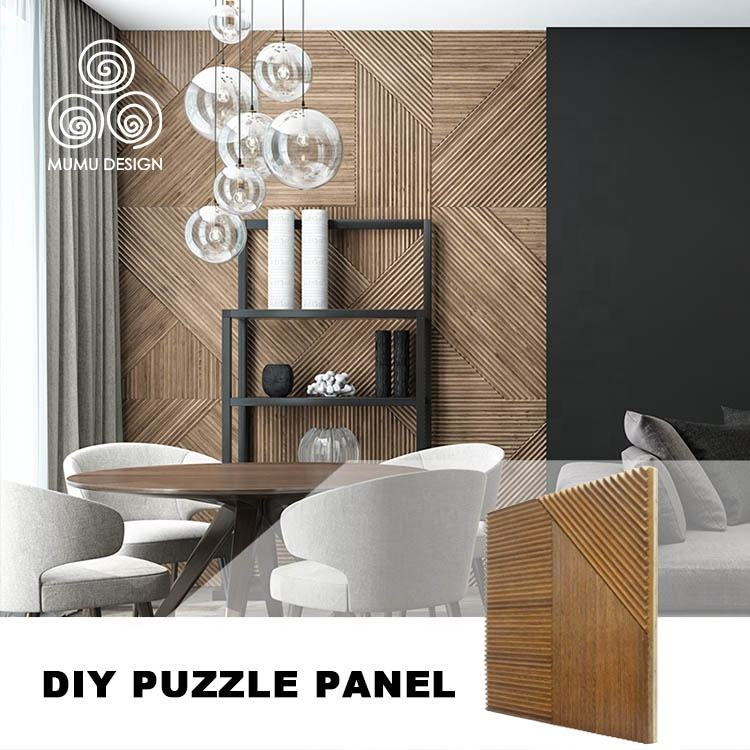 MUMU 3D Decorative Wall Panels Are Suitable for Indoor Safe and Environmentally Friendly Easy Installation Wooden Wall Panels