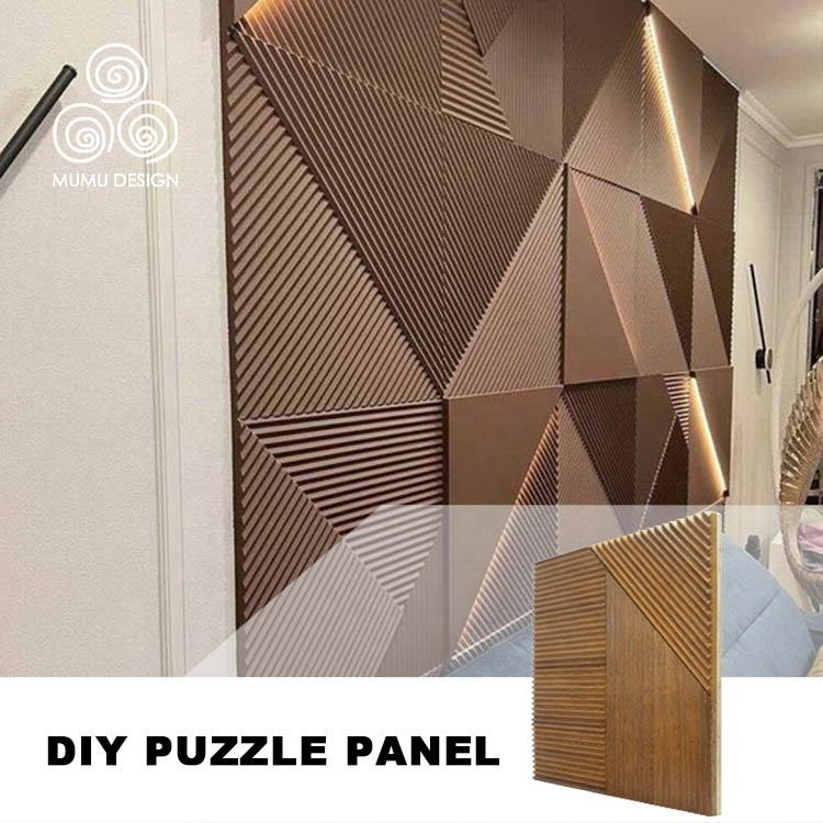 MUMU 3D Decorative Wall Panels Are Suitable for Indoor Safe and Environmentally Friendly Easy Installation Wooden Wall Panels