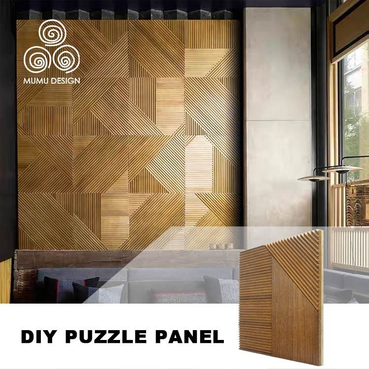 MUMU 3D Decorative Wall Panels Are Suitable for Indoor Safe and Environmentally Friendly Easy Installation Wooden Wall Panels