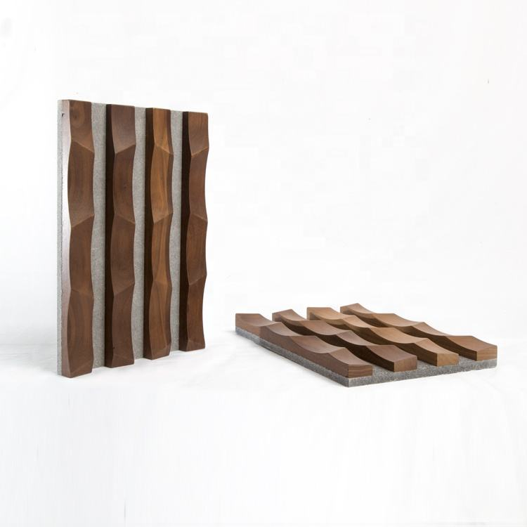 Fluted Interior Design 3D Wall Decor Siding Plank Sandwich Board Solid Slats Timber Wooden Cladding Products Plank Panel