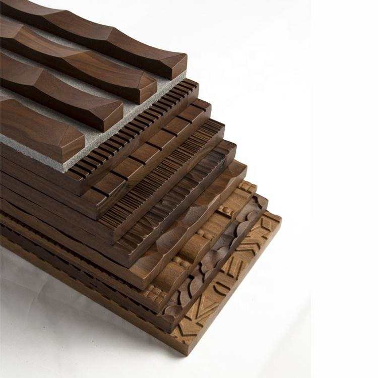 Fluted Interior Design 3D Wall Decor Siding Plank Sandwich Board Solid Slats Timber Wooden Cladding Products Plank Panel