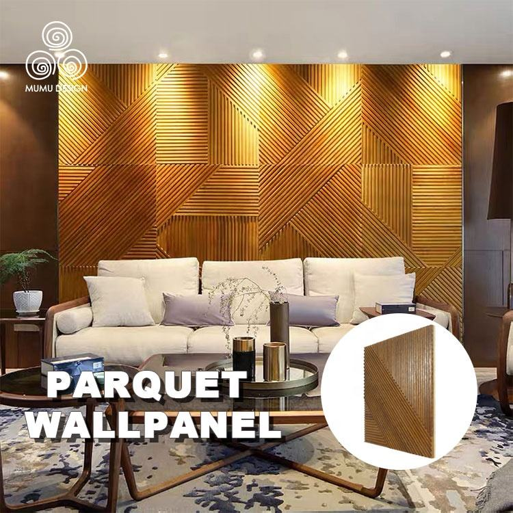 MUMU Decorative Fluted Interior Flexible Solid Wood Wall Wooden Covering Paneling for Cabinets