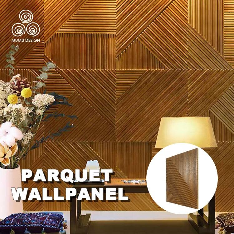 MUMU Decorative Fluted Interior Flexible Solid Wood Wall Wooden Covering Paneling for Cabinets