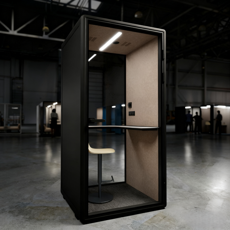 Soundproof Privacy Cabin Fashionable Office Telephone Booths Work Meeting Prefabricated Office Pods Reduce Noise