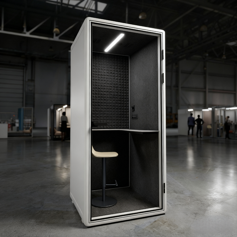 Soundproof Privacy Cabin Fashionable Office Telephone Booths Work Meeting Prefabricated Office Pods Reduce Noise