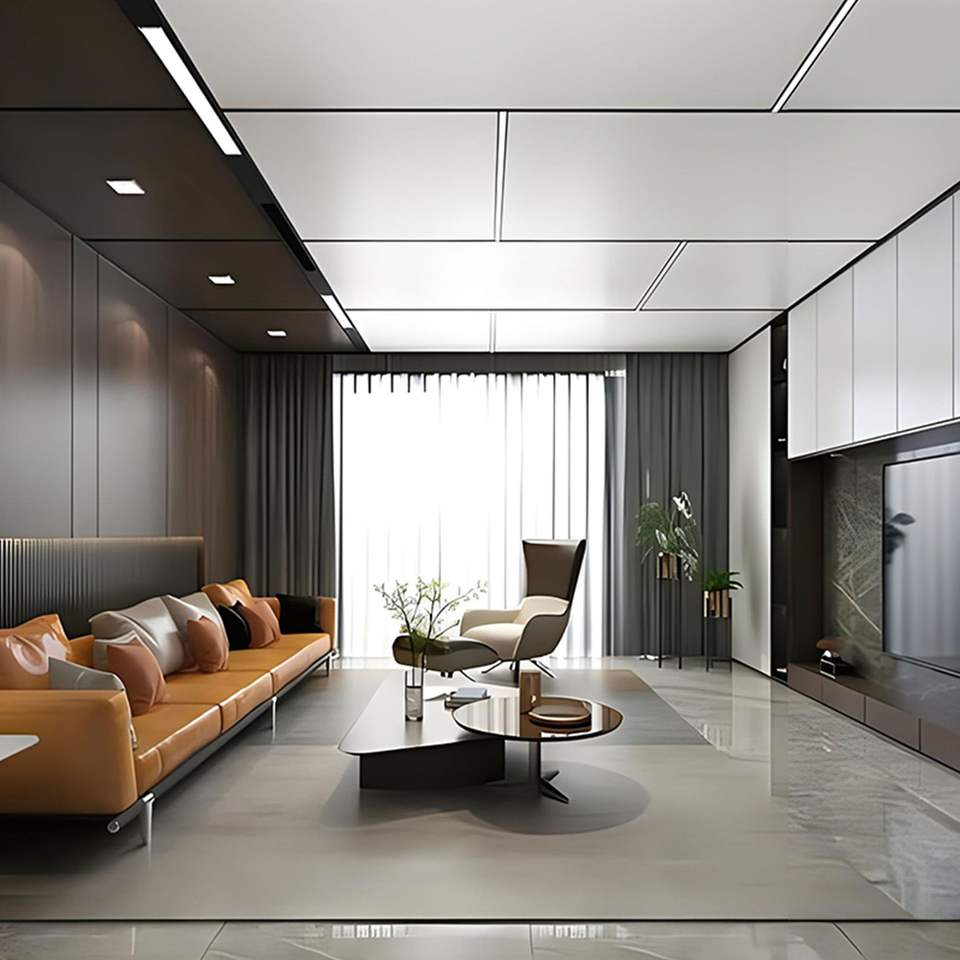 Modular Metal Acoustic Ceiling Board Aluminum Suspended Ceiling Tiles for Office Kitchen Decoration 600*1200mm