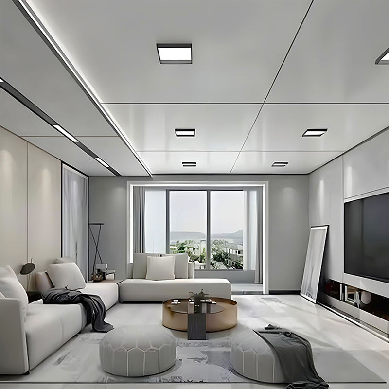 1200*1200mm Waterproof Modular Interior Decorative Metal Suspended Ceiling Tiles Grid Ceiling Board Aluminum Design