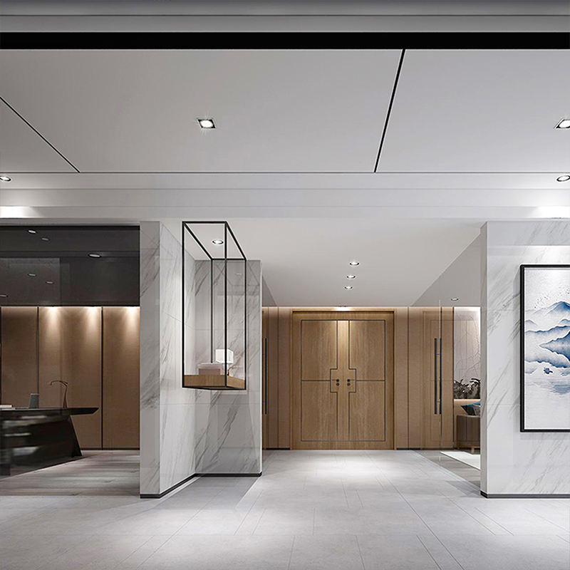 Factory Customized Mudular Aluminum Metal Ceiling Panel Decorative Aluminum Rectangle Ceiling Tiles for Office Building Hotel