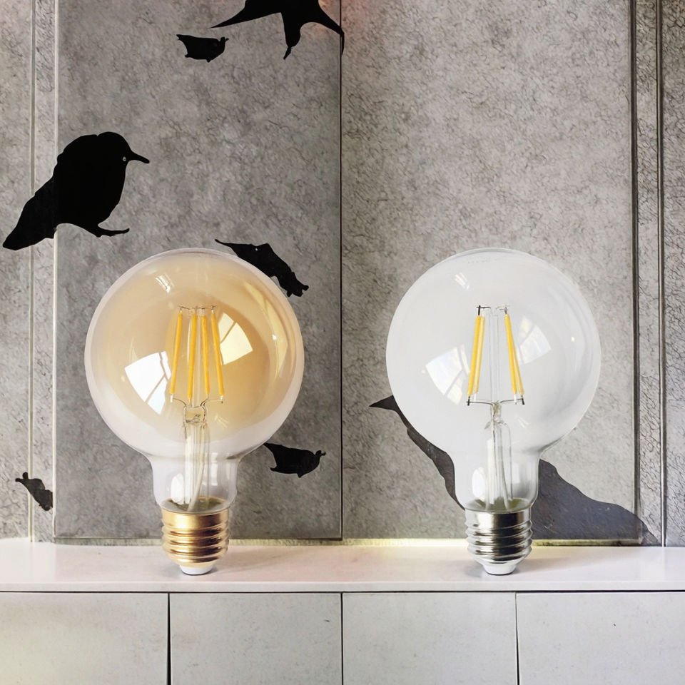 High Quality 6W E27 G95 LED Bulb Hot Sale Globe Shape with Retro Filameng Light for Indoor & Outdoor Use Glass Body From China