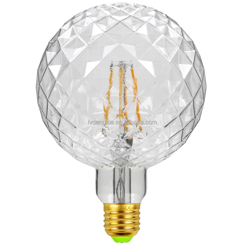 G125 Inner Pineapple Edison Bulb LED Glass Decorative Lamp Antique Style Residential Use 220V 4W E27