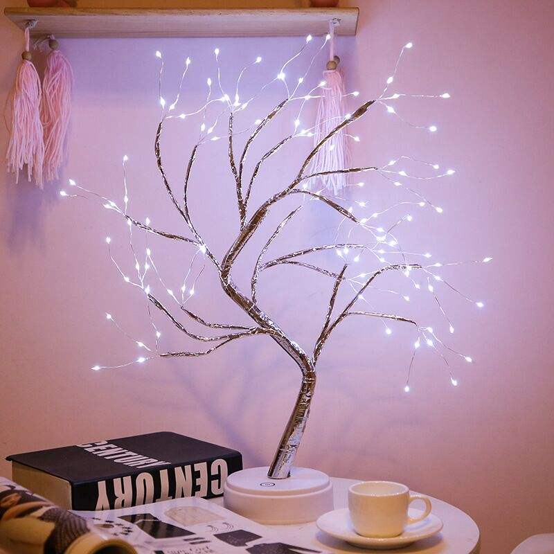 Desktop Bonsai Style 108 Led Christmas Tree Light Battery Festival Fairy Light Tree Lamp
