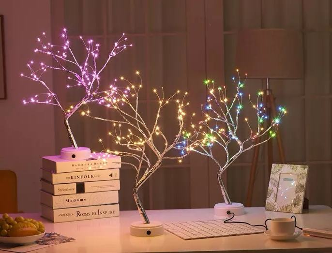Desktop Bonsai Style 108 Led Christmas Tree Light Battery Festival Fairy Light Tree Lamp