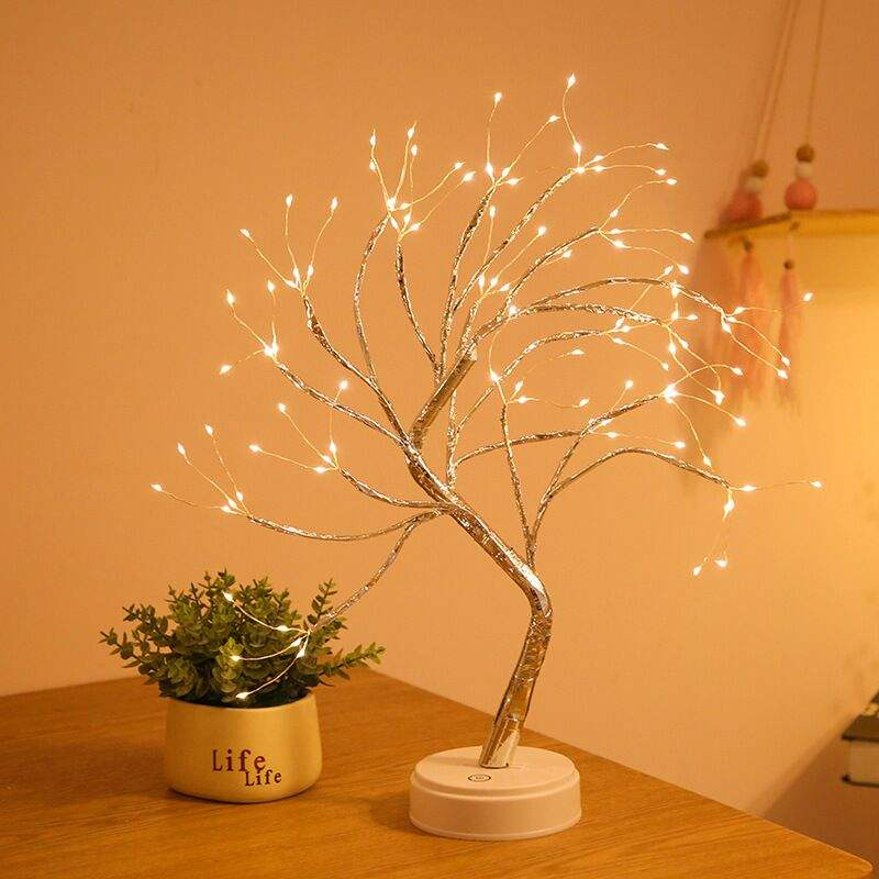Desktop Bonsai Style 108 Led Christmas Tree Light Battery Festival Fairy Light Tree Lamp