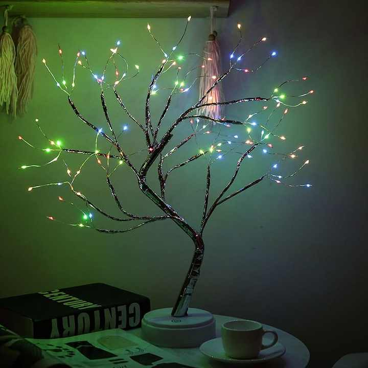 Desktop Bonsai Style 108 Led Christmas Tree Light Battery Festival Fairy Light Tree Lamp