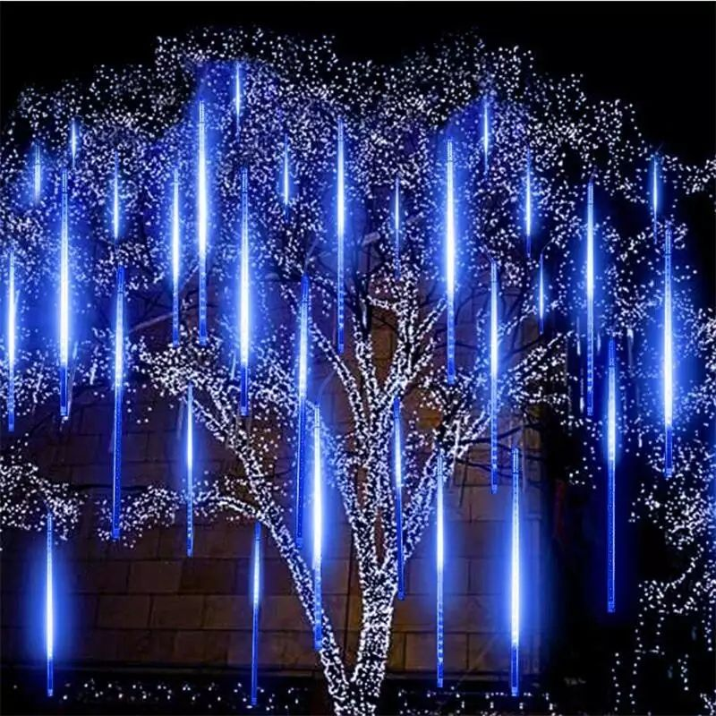 China Supplies Christmas Lights Led Outdoor Snowfall Lamp Festival Decoration Led Rain Drop Meteor Shower Light