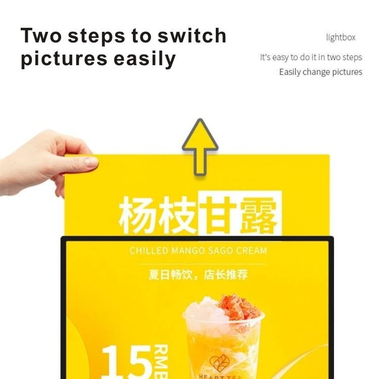 Led Menu Light Box for Restaurant Food Menu Advertising Light Box Ultra Thin Light Box