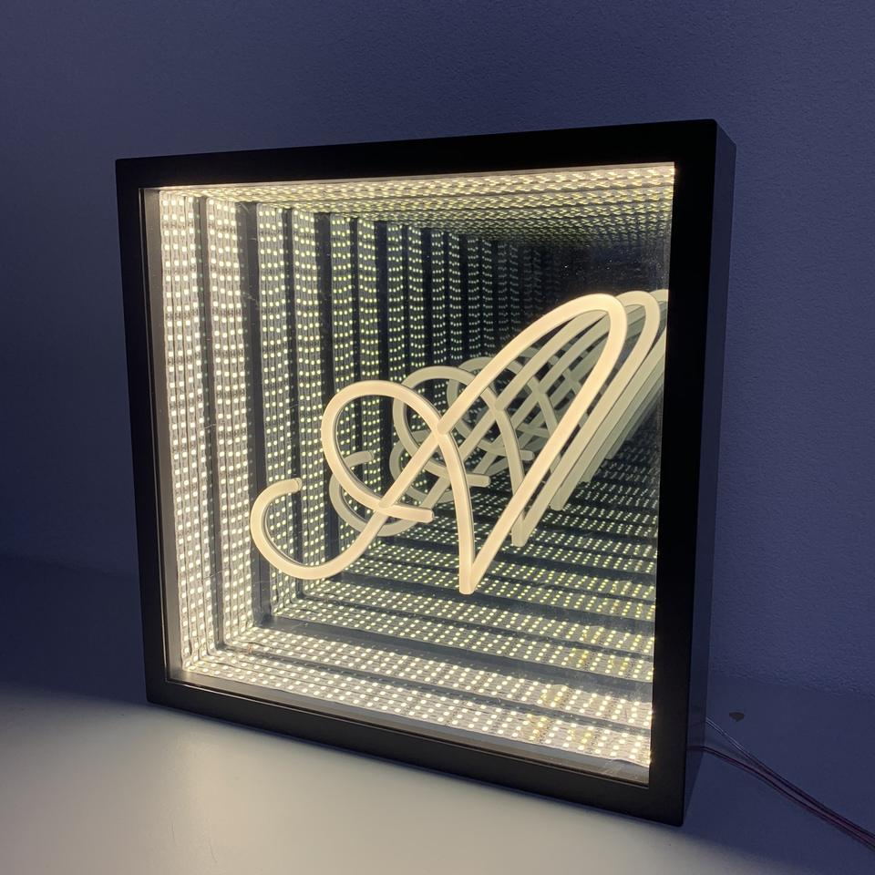 LED Lights for Unique Wall Art Modern Infinity Mirror Sign