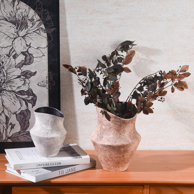 New Art Deco Ceramic Tabletop Vase Coarse Pottery Fujian Eastern Rock Homestay Decoration Living Room Flower Arrangement