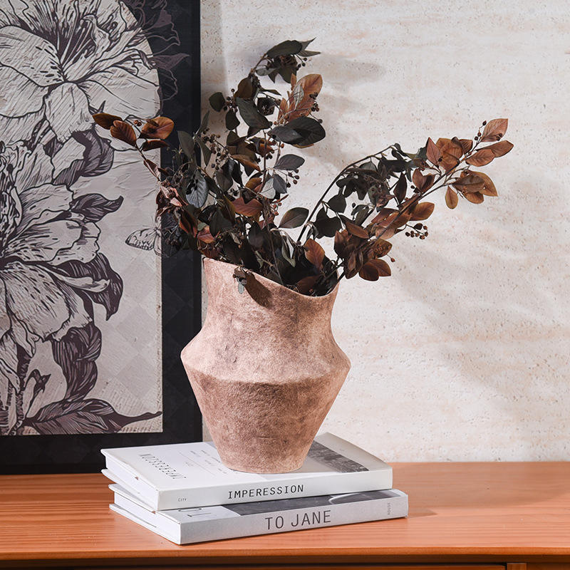 New Art Deco Ceramic Tabletop Vase Coarse Pottery Fujian Eastern Rock Homestay Decoration Living Room Flower Arrangement