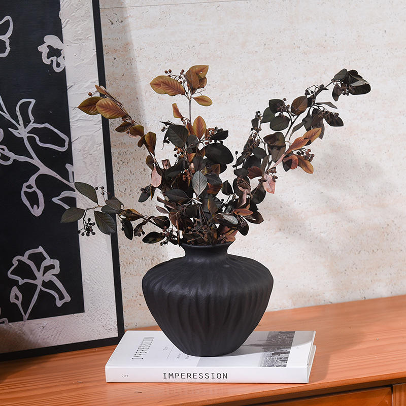 Ceramic Tabletop Vase Versatile Soft Home Decor Living Room Fresh/Dried Flowers Arrangement Art Deco High-End