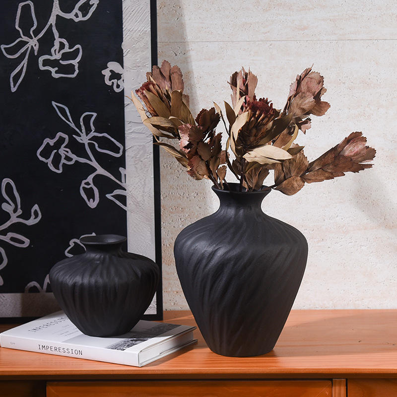 Ceramic Tabletop Vase Versatile Soft Home Decor Living Room Fresh/Dried Flowers Arrangement Art Deco High-End