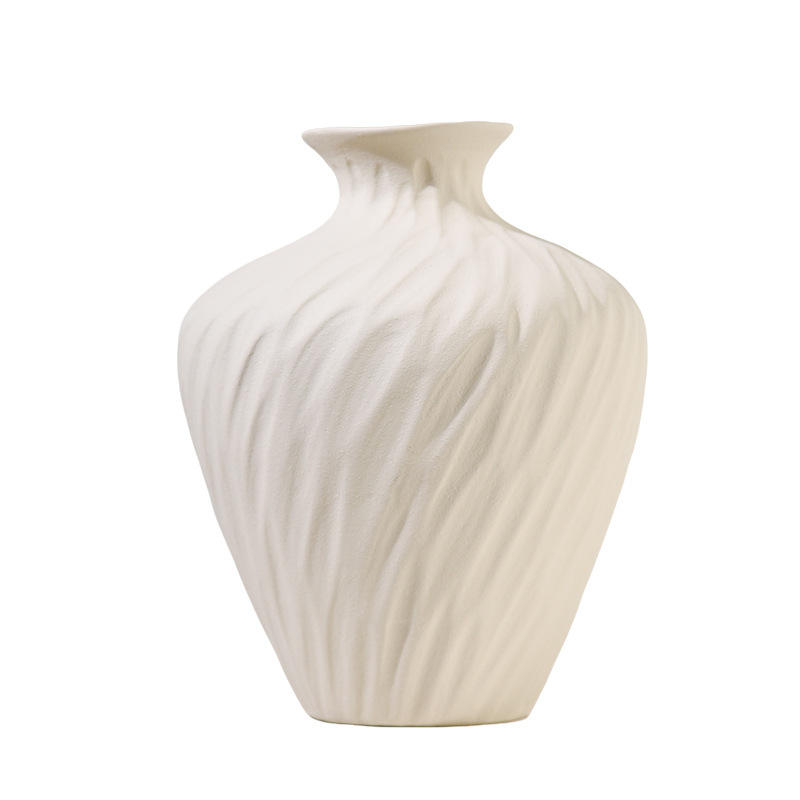 Ceramic Tabletop Vase Versatile Soft Home Decor Living Room Fresh/Dried Flowers Arrangement Art Deco High-End