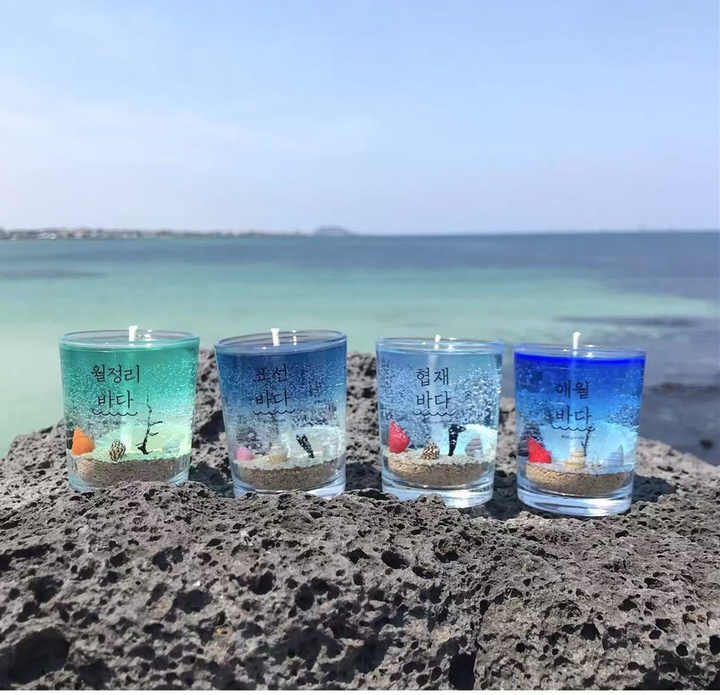 2025 New Design Popular Custom High Quality Ocean Style Sea Shell Starfish Gel Wax Scented Candles