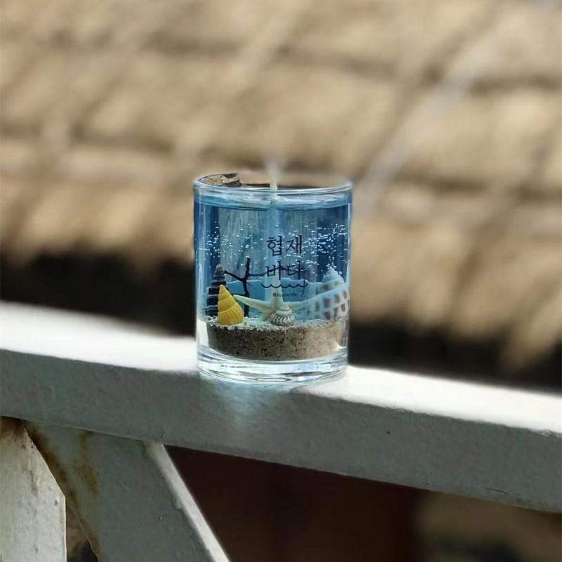 2025 New Design Popular Custom High Quality Ocean Style Sea Shell Starfish Gel Wax Scented Candles