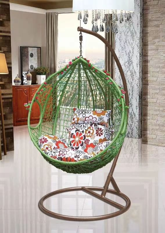 2021 Hot Selling Indoor Outdoor Hanging Swing Chair Rattan Swinging Chairs