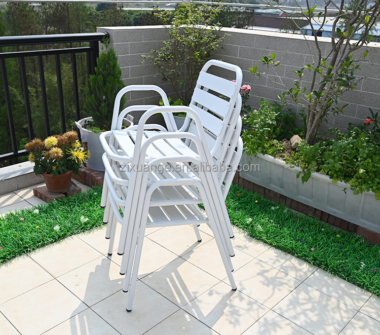 Outdoor Table and Chair with Antiseptic Plastic Solid Wood Courtyard Combination Garden Outdoor Villa Small Balcony Casual Coffe