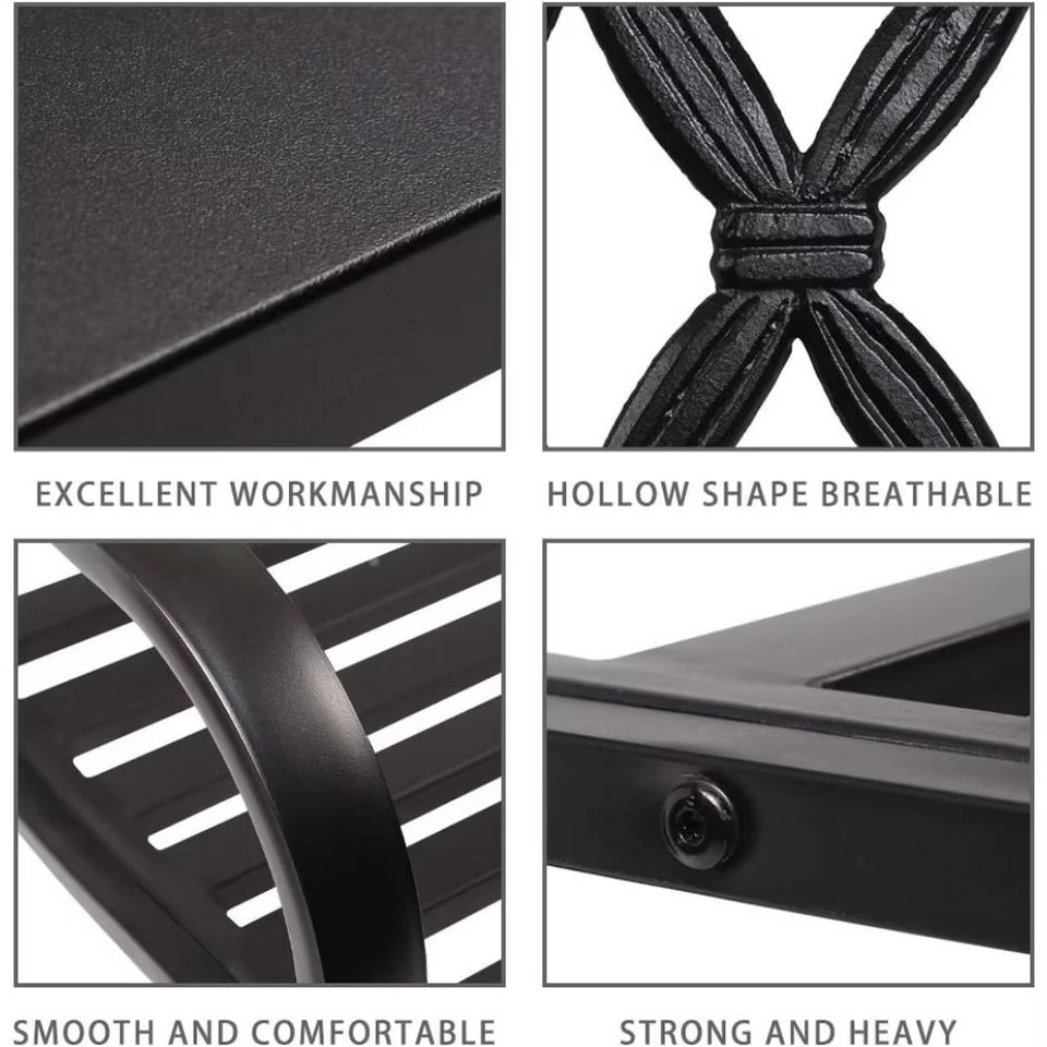 Metal Park Bench 50-Inch Outdoor Garden Chair Patio Bench on Sale Yard Bench for Porch Steel Frame Entryway Furniture