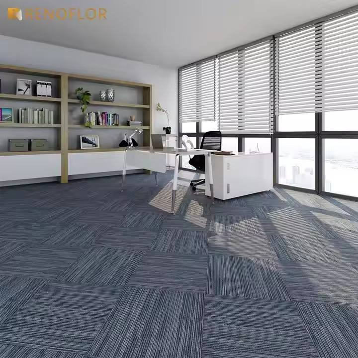 Polypropylene Commercial Bedroom 50x50 Cut Pile Washable Cushioned Floor Carpet Tiles for Office Hotel