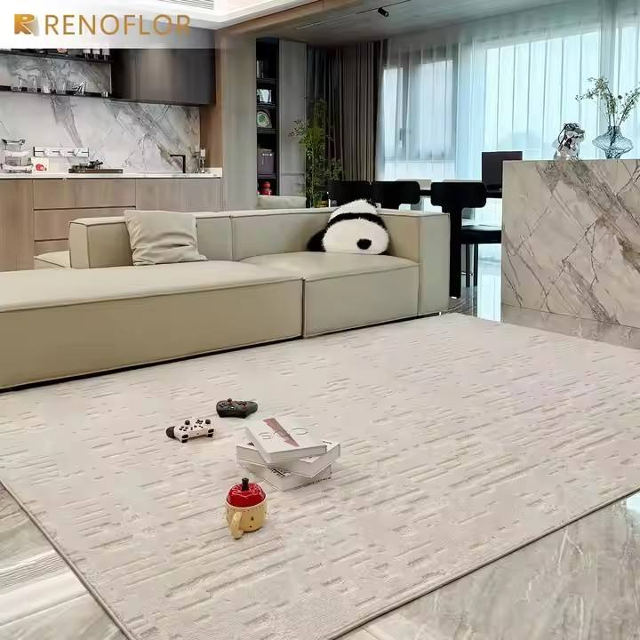 Wholesale Customized Tufted Waterproof Pet Friendly Carpets Rugs 5mm Thickness Soft PP Material Custom Sizes for Bedroom Living