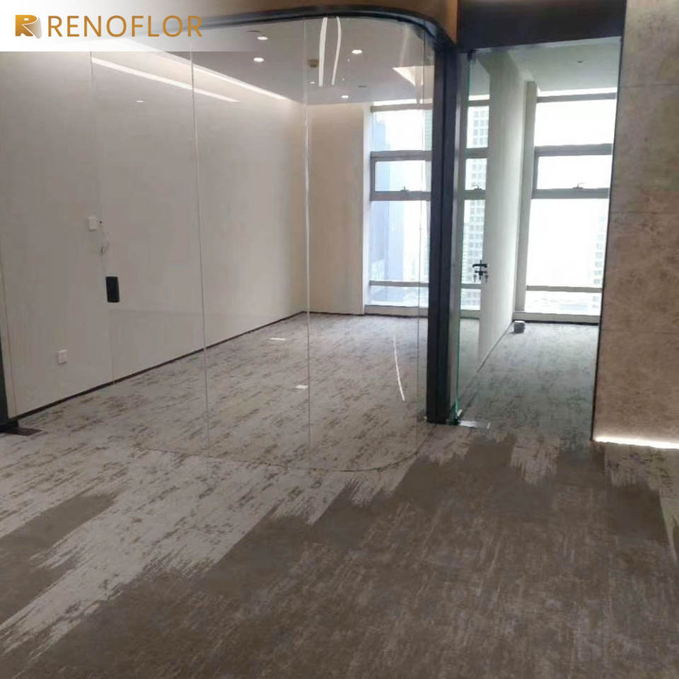 Waterproof Office 50x50 Self Adhesive Polypropylene OEM Colors Flooring Carpet Tiles