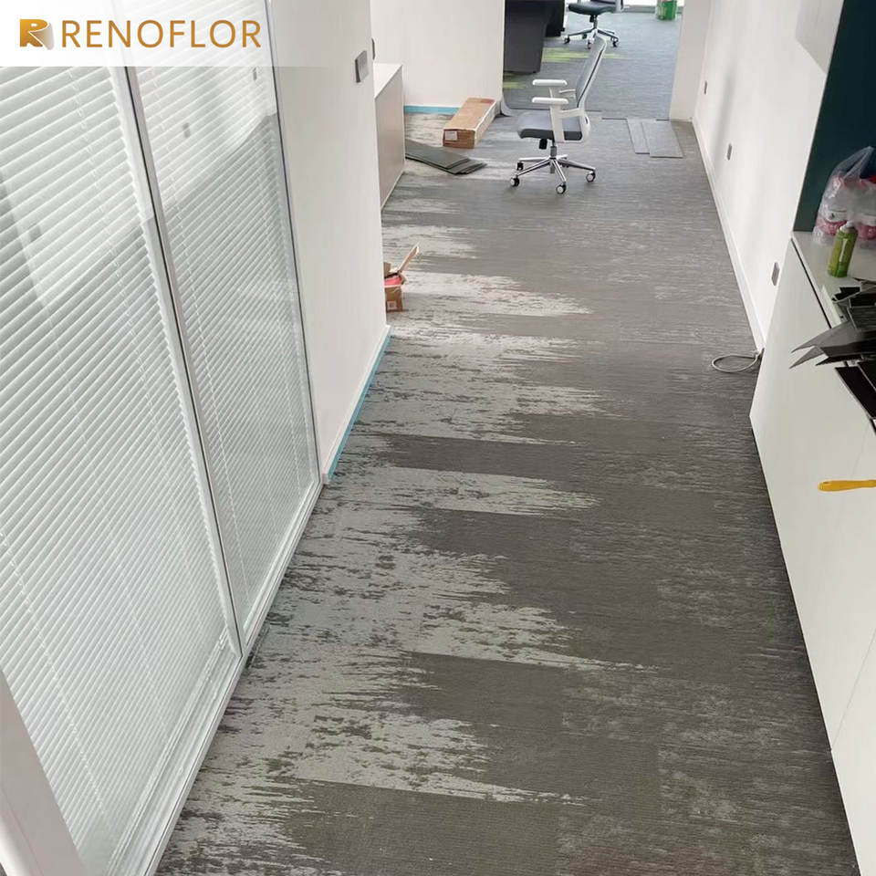 Waterproof Office 50x50 Self Adhesive Polypropylene OEM Colors Flooring Carpet Tiles